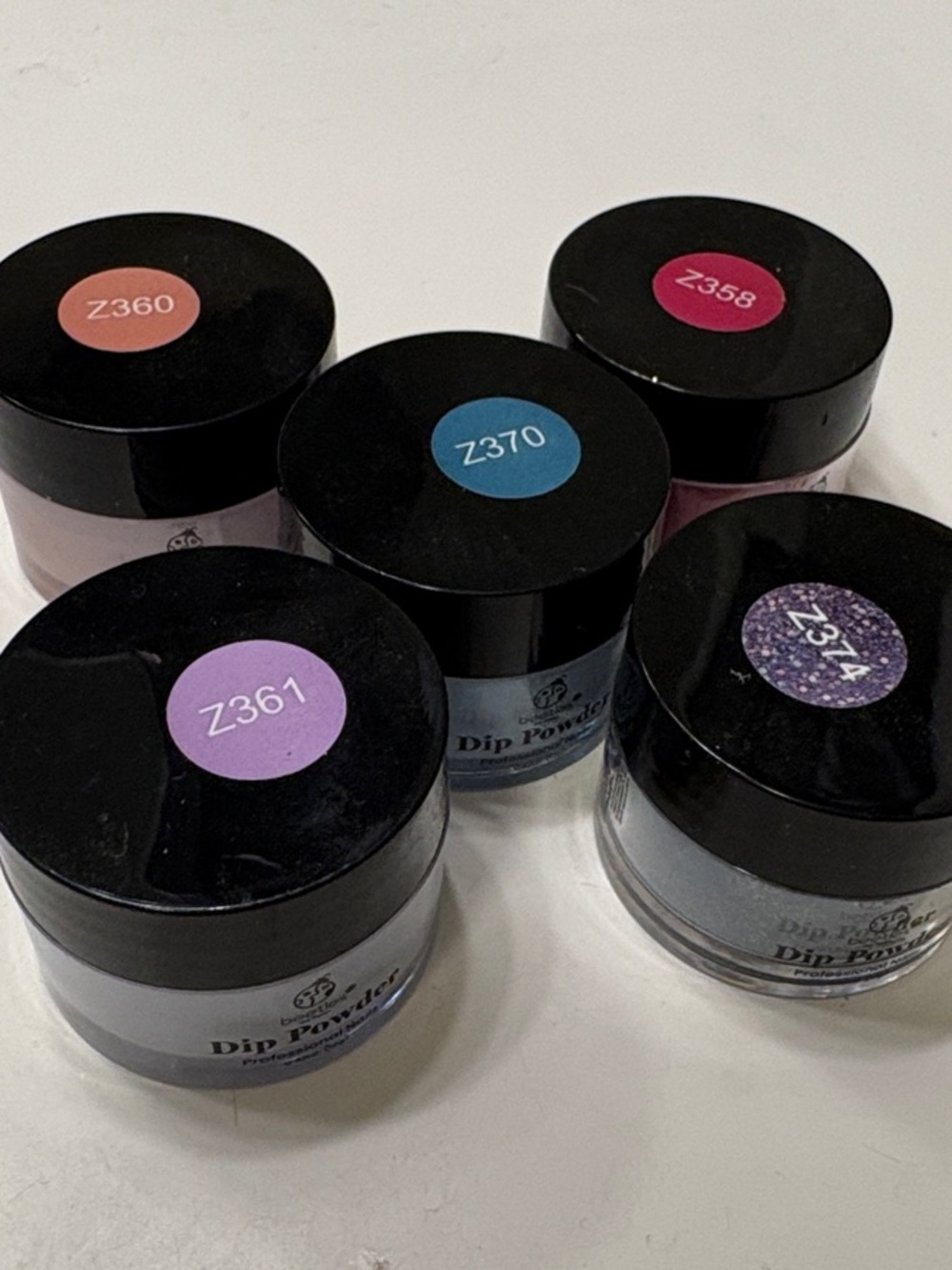 Dip Powder Nail Colors Set – Assorted Pink, Purple, Blue Shades